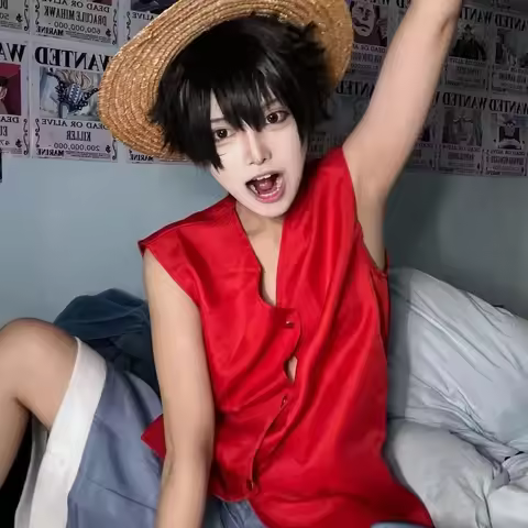 One Piece Luffy Same Style straw Hat, 31/35 Size Cosplay Hat, 2026 New Anime Cosplay Props Hats, Sta