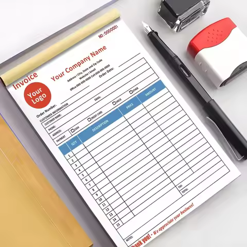 5 Books Free Custom Triplicated Sales Order Book Customized 3-Part Invoice Book Carbonless Paper Bil