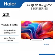 [Free Install] Haier S80F Series 50" / 55" / 65" / 75" QLED 4K UHD HDR Google TV Television H65S80FU
