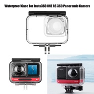 Insta 360รุ่นพาโนรามาดำน้ำกรณีกันน้ำกรณีฝาครอบป้องกันเชลล์สำหรับ Insta360 ONE RS R อุปกรณ์เสริมสำหรับกล้องเลนส์คู่