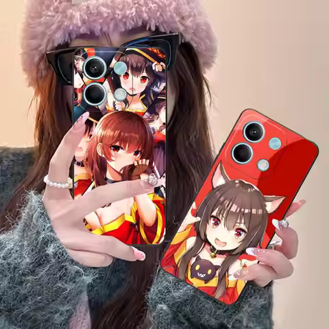 Konosuba Megumin Mobile Phone Case for POCO M6 M5 M4 M3 X7 X6 X5 X4 X3 F6 F5 F4 Pro GT 5G Colour Pri