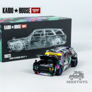 Kaido House X MINI GT 1:64 KAIDO 510 Wagon HKS V1รถโมเดล Diecast สีม่วง