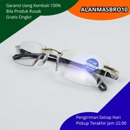 Reading Glasses Plus 1 Anti Blue Light Frameless Model Y2K Stylish Light Comfortable for Everyday Us