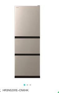 Hitachi 日立 HR3N5291E-CNXHK 228公升 變頻式 三門雪櫃 全新未開箱  (新不銹鋼香檳色)