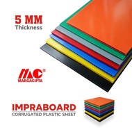 Impraboard hollow plastic cardboard (PP corrugated sheet) polypropylene | 5 MM thick