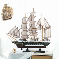 Mediterranean Style Home Decor Crafts Ship Model Nautical Wooden Sailing Ship Boat Home Decoration M