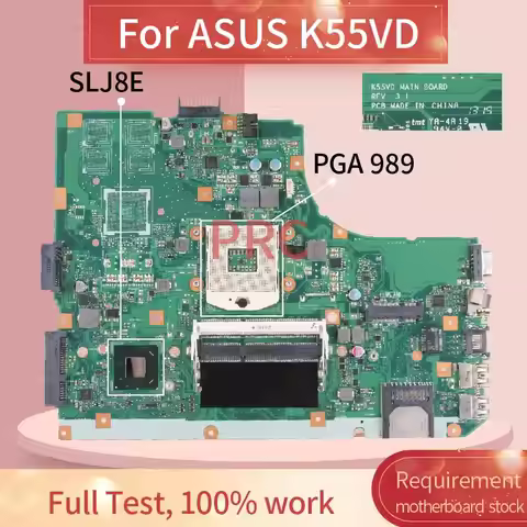 K55VD Mainboard For ASUS K55A A55V K55V K55 K55VD Laptop Motherboard Support I3 I5 REV.3.1 REV.3.0 S