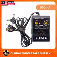 500mA/1000mA AC DC / AC to DC Converter Adapter Charger 3 pin plug 1.5V - 12V