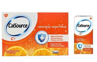 CALSOURCE Effervescent Vitamin C 1000m +- Calcium 260mg [immune Booster + Bone Health] - 10 / 30 tablets