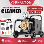 5800W High Pressure Cleaner Upgrade Water Jet with Wheel Car Washer 220V Commercial Portable Cleanin