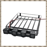 [uhktyltui123.th] Universal Roof Racks Luggage Carrier Car Frame with LED Light for 1/18  C8801 RC C