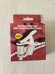 手機60倍顯微鏡/ universal clip-type cellphone microsope 60x /帶led燈 紫外線燈