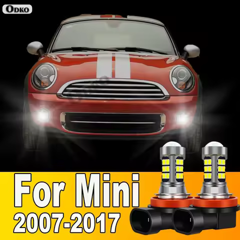 2pcs LED Fog Light Blub H8 H11 Lamp Canbus No Error For Mini Cooper R50 R53 F55 F56 R56 F54 R55 F57 