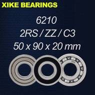 XIKE 6210-2RS/ZZ/Open/C3 Size 50x90x20mm High Quality Deep Groove Ball Bearings 6210-2RS/6210ZZ/6210
