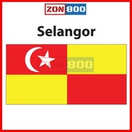 Selangor Flag 1pcs / Malaysia Flag / Bendera Malaysia 2' X 4' / Bendera Selangor 3' X 6'