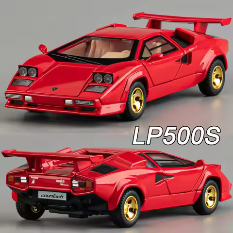 1:32 Lambor Countach LP500S LBWK Toys Models Cars Alloy Diecast Doors Opened Miniature Vehicle Light