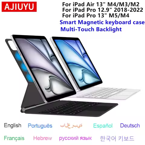 Magic Keyboard Folio for iPad Air 13 inch M4 2026 Case for iPad Air 13 M3 M2 Pro 12.9 13'' Case Smar