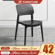 Kerusi Plastik Nordic Chair With PP Plastic Study/Office/Dining Chair Kerusi Belajar Kerusi Meja Mak