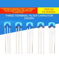 DSS6NZ82A103Q55B Three-terminal Filter Capacitor 103 100V EMI Silencing Three-pin Filter Capacitor