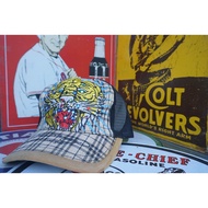 Men Ed Hardy Trucker Hat One Size White Plaid