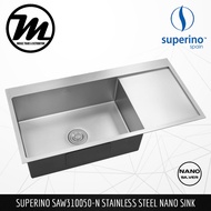 SUPERINO NANO Silver SAW310050-N SUS304 Stainless Steel Nano Kitchen Sink