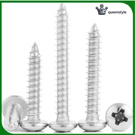queenstyle]316 stainless steel cross round head self-tapping screw extended pan head big head wood t
