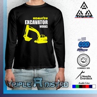 Komatsu Excavator Work Long Sleeve T-shirt