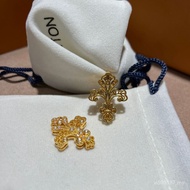 18k Inlaid De-Core Water Shell Gold New Moissanite Iris Pendant au750 Spray Gold Color Gold Pendant 