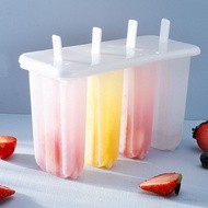 4-Cell DIY Reusable Ice Cream Popsicle Mold and Popsicle Tray, Popsicle Making Mold Box, Cooking Tool