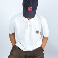 Original Carhartt classic men and women POLO shirt lapel short-sleeved embroidered heavy cotton loos