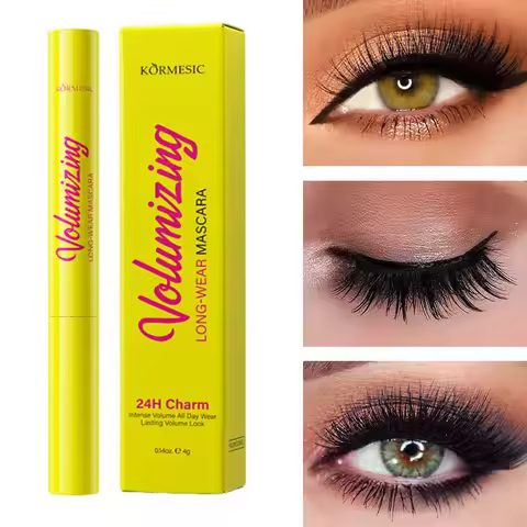 5D Waterproof Mascara Lengthening Eyelashes Women's Make-up Waterproof Mascara Black Silk Fibre Masc