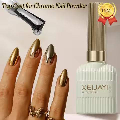 15ml Russian Matte Top Coat for Chrome Nail Powder 3D Mirror Chrome Nail Rubbing Powders Gel Top Coa