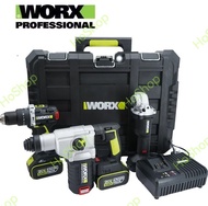 (香港WORX威克士總代理行貨) WORX 威克士 WU928 20V 鋰電工具套裝 - Cordless Lithium Combo Kit