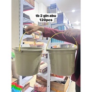 TB BUCKET 2 GALLON GREY