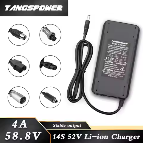 58.8V 4A Lithium Battery Charger For 14S 52V Electric Scooter KugooG1 Li-ion Battery Pack Charger Fa