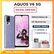 SHARP Aquos V6 5G 4/128 GB Garansi Mediatek Dimensity 700 - Free SIM card