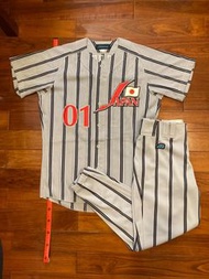 日本製 日本國家隊 客場 球衣+球褲套裝(武士隊 球衣 代表隊 美津濃 Mizuno 棒球 刺繡 WBC 12強 奧運)