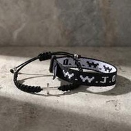 2pcs WWJD Letter Embroidered Braided Bracelet And Cross Decor Braided Bracelet, Meaning "What Would 