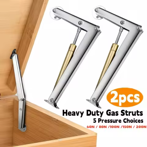 2Pcs Heavy Duty Gas Springs 3KG-20KG Gas Struts Soft Close Lid Support Hinges Automatic Slow Lowerin
