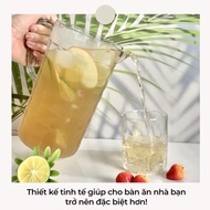 Viet Nhat 2 liter plastic glass water bottle, 2 liter water bottle with thick, heat-resistant handle