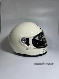 SHOEI Glamster復古奶白安全帽摩托車復古盔全盔機車騎行頭盔拿鐵男女賽車跑盔代購