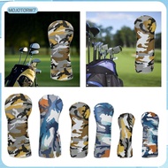 [mojotorw7] Golf Club Head Covers Golf Wood Cover Trendy Wear Resistant PU Portable Golf