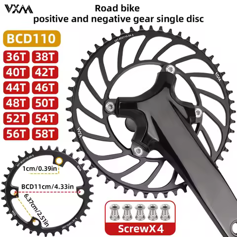 VXM Road Bike110BCD Crank 4 Claw Chainring Narrow Wide Chainwheel 36-52T For R7000 R8000 R9100 R9000