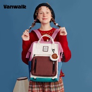 กระเป๋าเป้สะพายหลังนักเรียน Vanwalk ความจุขนาดใหญ่ กระเป๋าเดินทางสำหรับผู้หญิง กระเป๋าใส่คอมพิวเตอร์