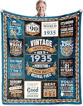 90th Birthday Gifts for Men, 90th Birthday Gifts Blanket 60"x50", Gifts for 90 Year Old Man, Mens 90