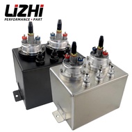 LIZHI- 3L Dual Billet Aluminum Fuel Surge Tank / Surge Tank With 2 Peices 044 Fuel Pump Car Accessor