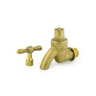 CITY 1/2" LOOSE KEY BRASS WATER BIB TAP AND BRASS TAP KEY - THE WATER TAP KEY TO BE STORE AWAY AFTER
