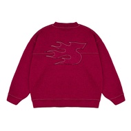 House of Smith Men's Boxy Crewneck Sweater - S Burn Crewneck Boxy Knitwear Men Boxy Knitwear