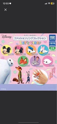 迪士尼 Disney 扭蛋 戒指 米奇 Mickey