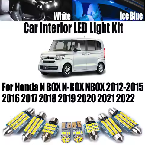 8Pcs Canbus Car LED Interior Bulbs Kit For Honda N BOX N-BOX NBOX 2012- 2016 2017 2018 2019 2020 202